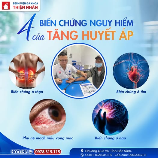TĂNG HUYẾT ÁP VÀ 4 BIẾN CHỨNG NGUY HIỂM KHÔNG THỂ XEM THƯỜNG